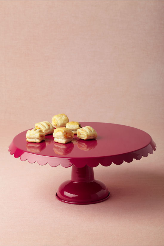 photo of Scalloped Cake Stand, Raspberry